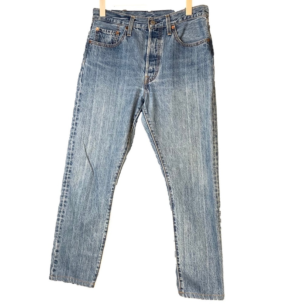 Levi’s 501 Slim Fit Denim Jeans Medium Wash W29 L 25 Cropped Women’s Classic